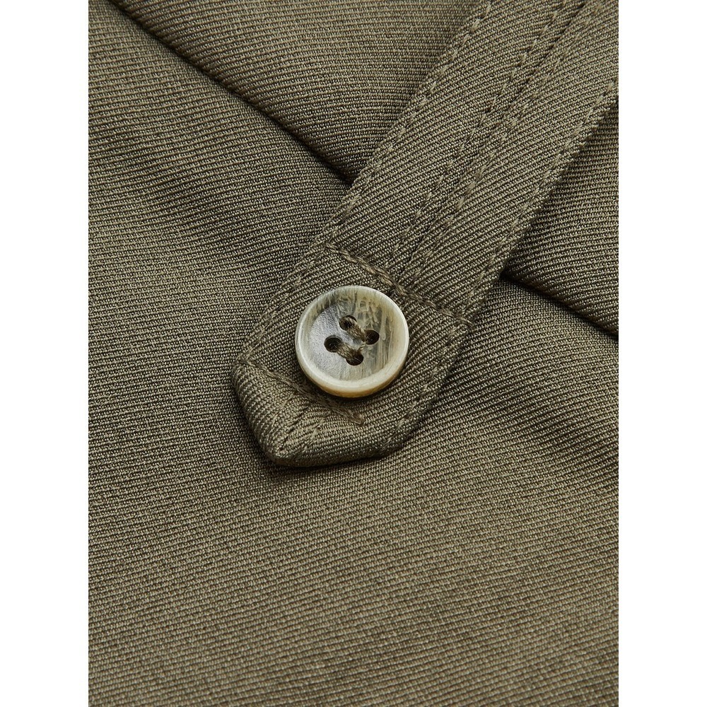 Commense Wide Leg Pleated ArmyGreen Trousers High Waist Palazzo Pants size S - Picture 13 of 15